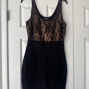 Express Black and Brown Sleeveless Dress